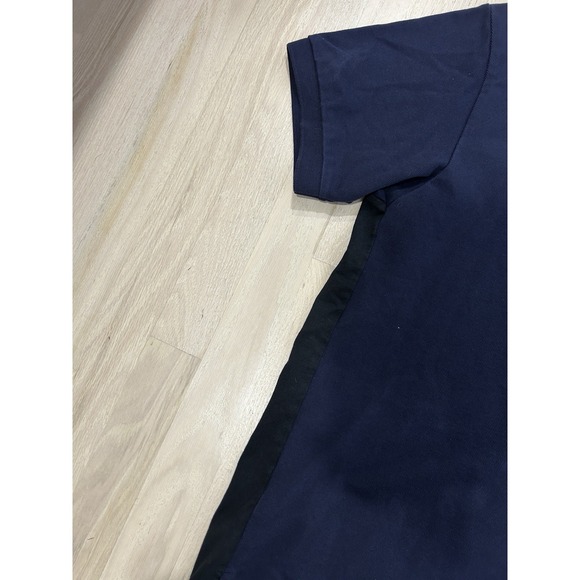 UNIQLO x ENGINEERED GARMENTS Blue Black Colorblock Cotton Blend Polo Medium - Picture 5 of 8